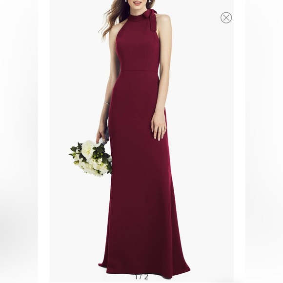 After six bow neck creek gown halter maxi dress size 2R - Picture 1 of 7